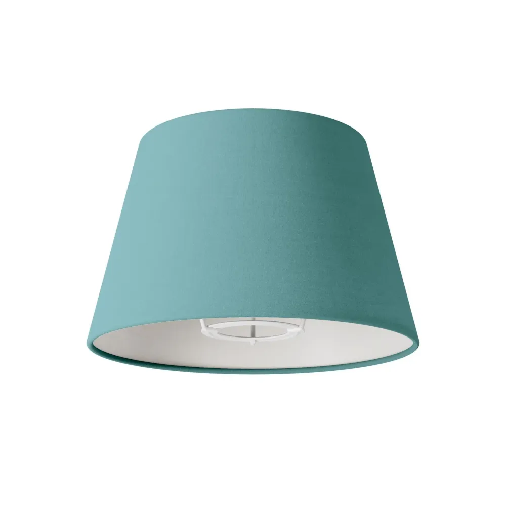 Abajur Impero S com casquilho E27 para candeeiro de mesa ou aplique - Fabricado em Itália - Tela Verde Dubbio