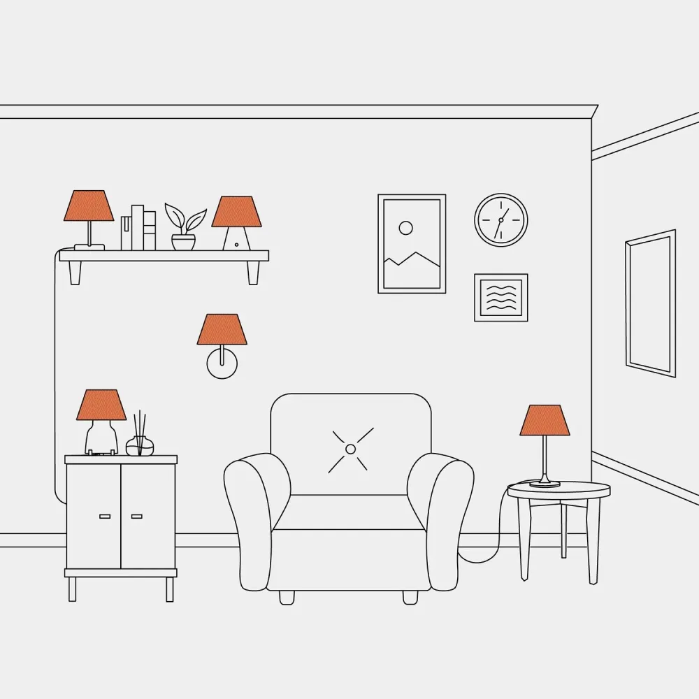 Abajur Impero S com casquilho E27 para candeeiro de mesa ou aplique - Fabricado em Itália - Cinette Lagosta