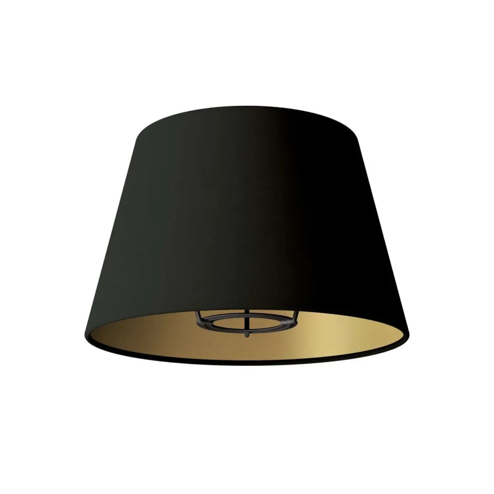 Abajur Impero com casquilho E27 para candeeiro de mesa ou aplique - Fabricado em Itália - Cinette preto