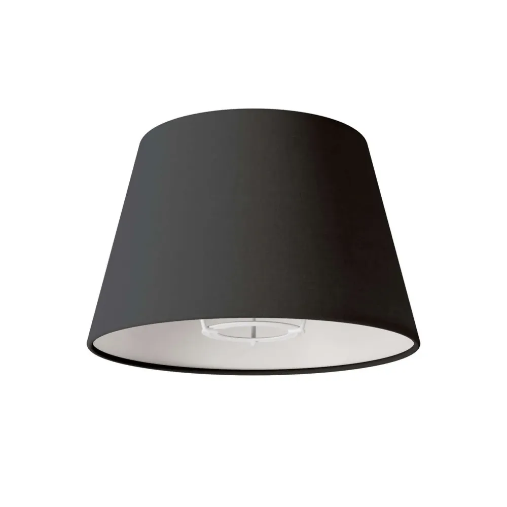Abajur Impero com casquilho E27 para candeeiro de mesa ou aplique - Fabricado em Itália - Tecido antracite
