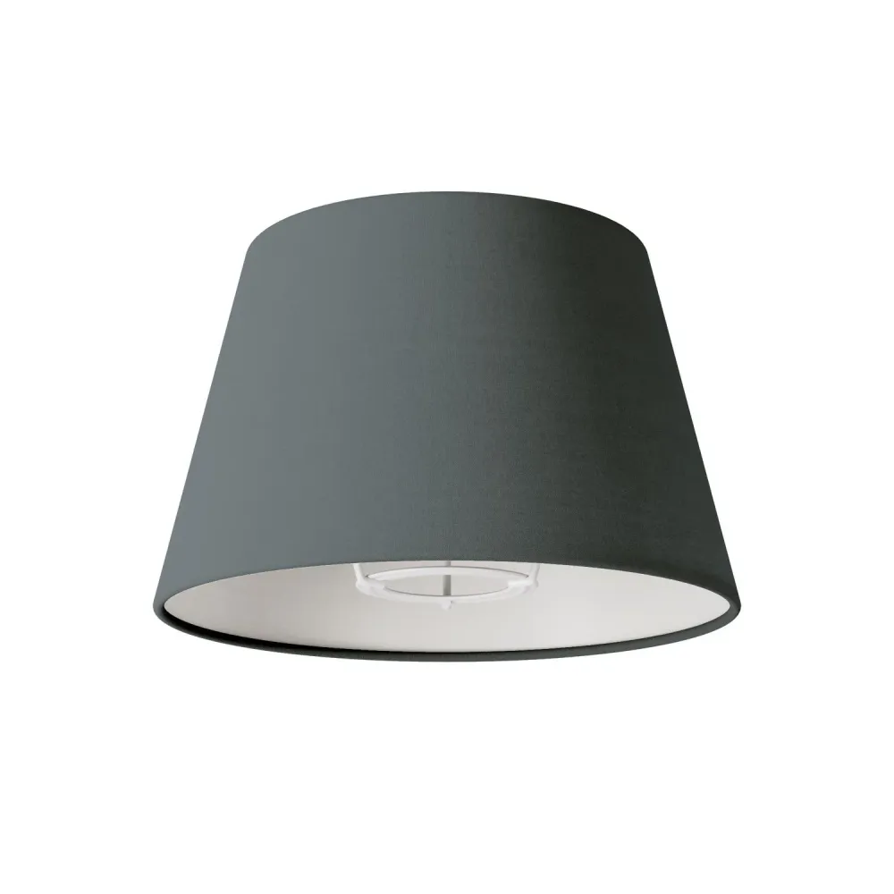 Abajur Impero S com casquilho E27 para candeeiro de mesa ou aplique - Fabricado em Itália - Teletta Cinzento Escuro