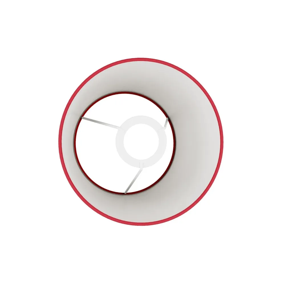 Abajur Impero S com casquilho E27 para candeeiro de mesa ou aplique - Made Italy - Teletta Vermelho