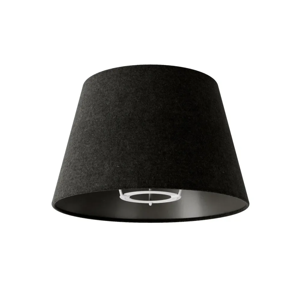 Abajur Impero S com casquilho E27 para candeeiro de mesa ou aplique - Fabricado em Itália - Lã Cinzento Escuro