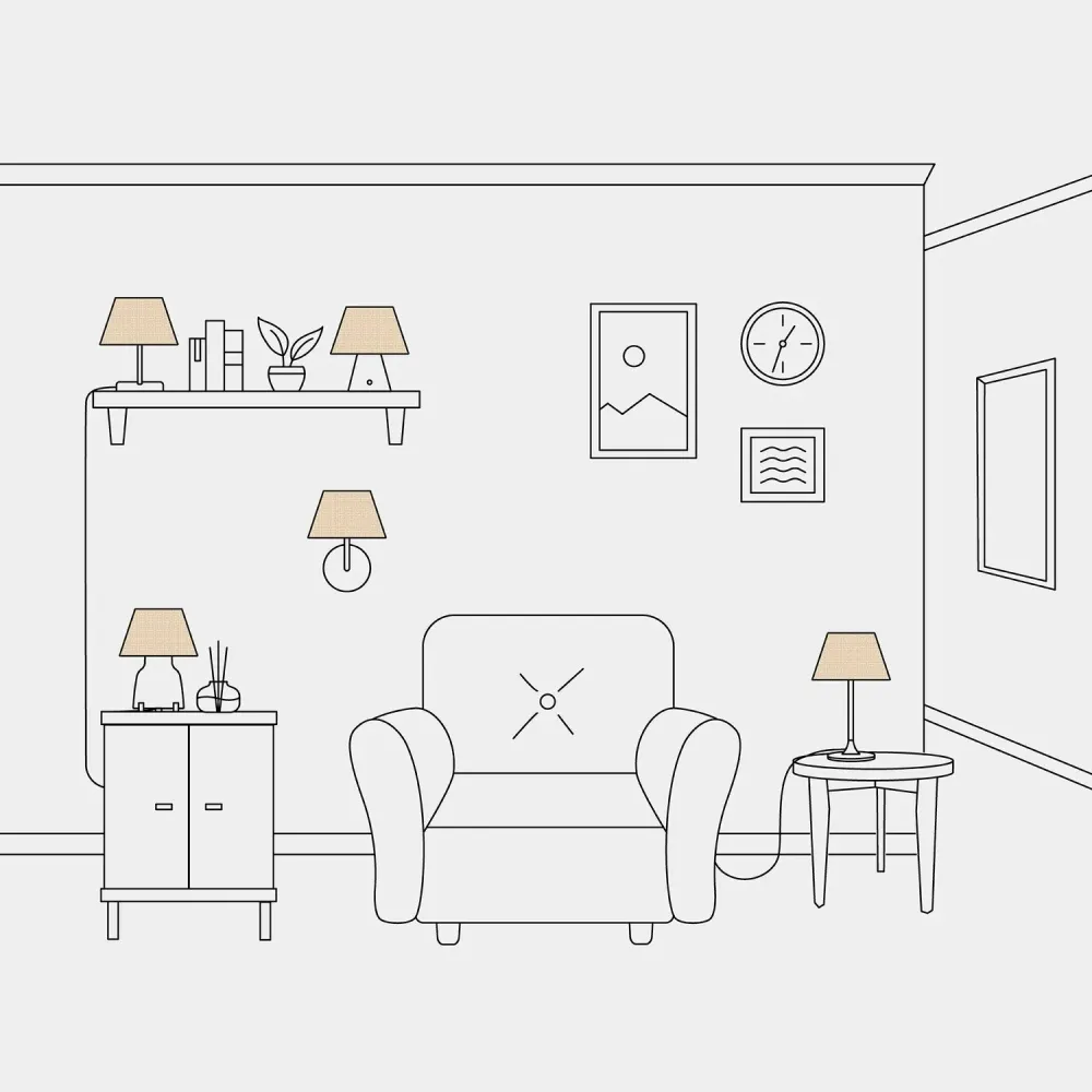 Abajur Impero S com encaixe E27 para candeeiro de mesa ou aplique - Fabricado em Itália - Raphia