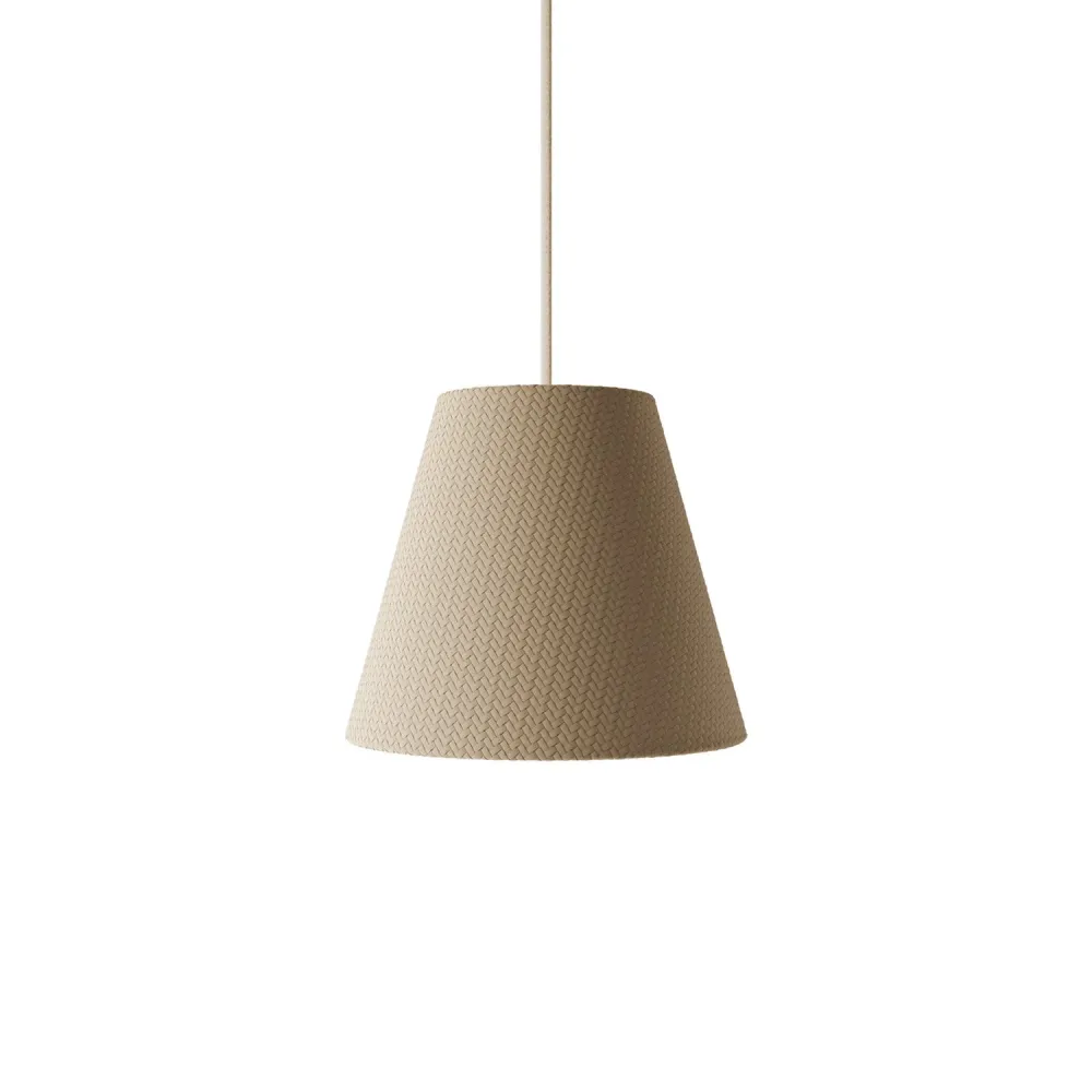 Abajur Impero de exterior em PVC Bernice taupe com casquilho E27 - Fabricado em Itália