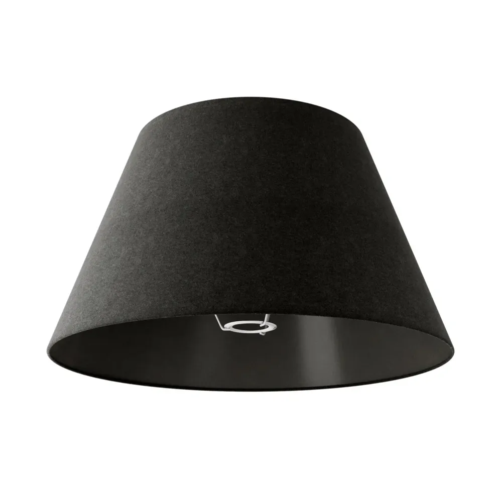 Abajur Impero L para candeeiro de mesa ou aplique com casquilho E27 - Made Italy - Lã Cinzento Escuro