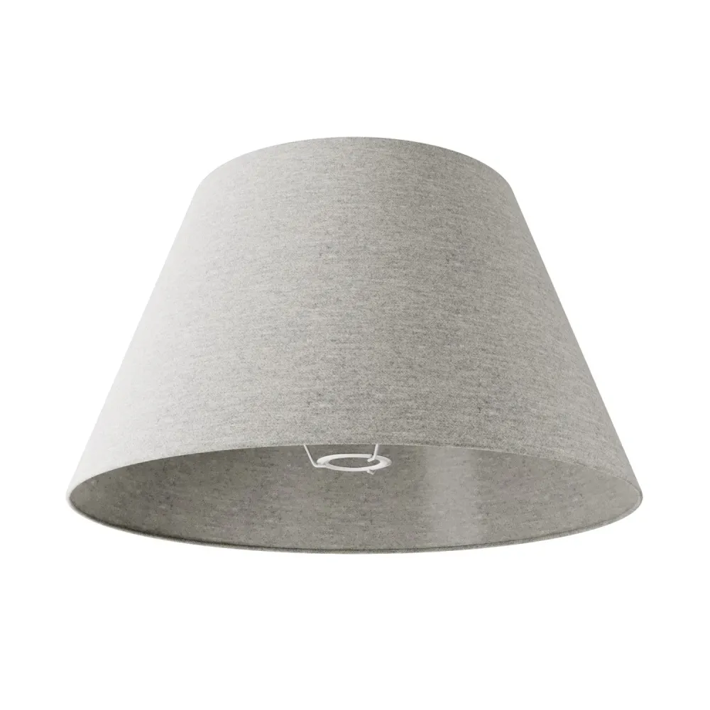 Abajur Impero L para candeeiro de mesa ou aplique com casquilho E27 - Made Italy - Lã Cinzento Claro