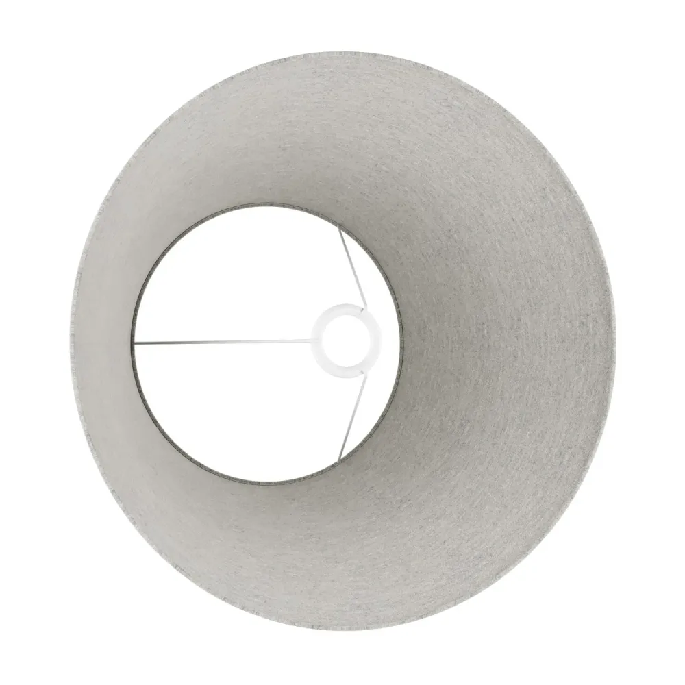 Abajur Impero L para candeeiro de mesa ou aplique com casquilho E27 - Made Italy - Lã Cinzento Claro