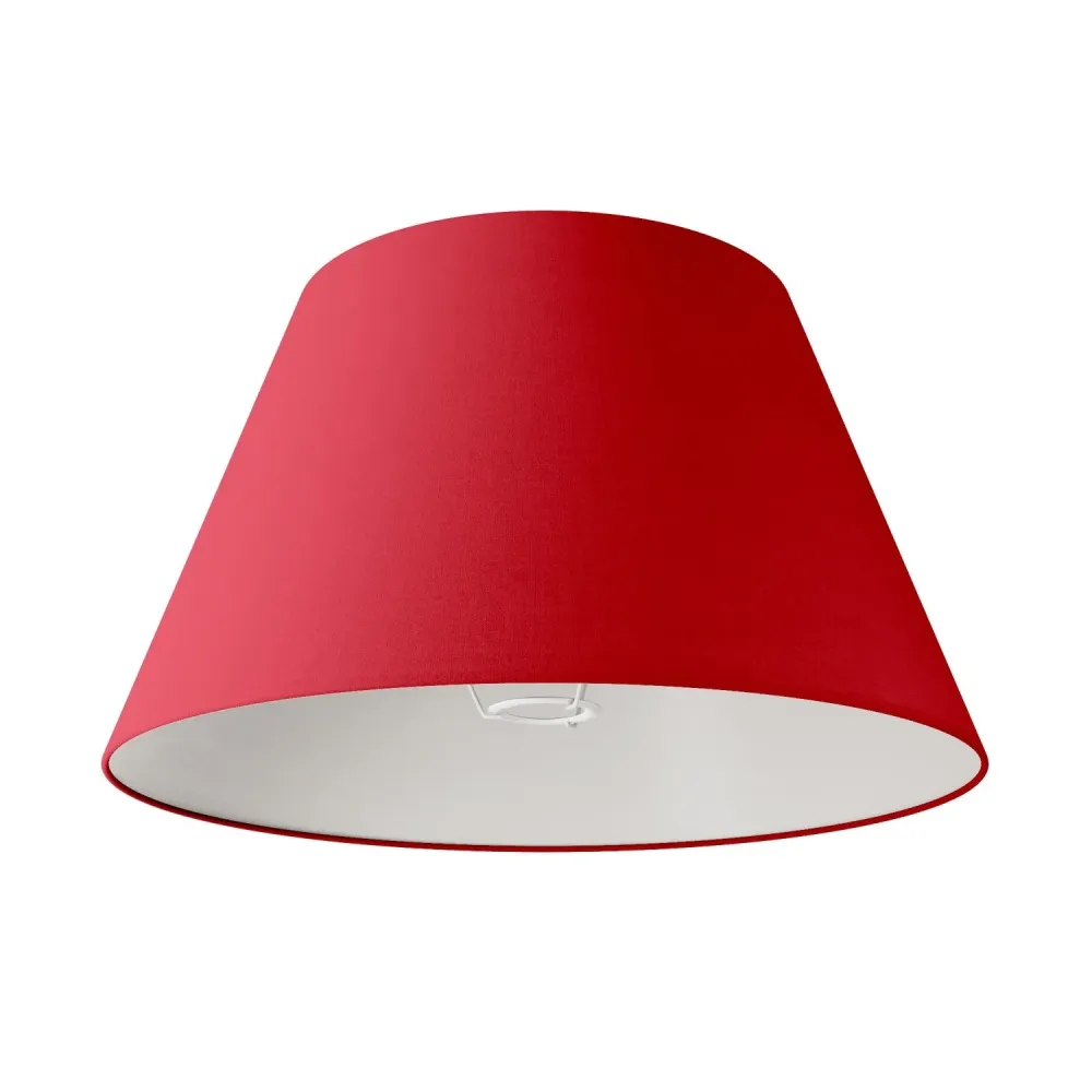 Abajur Impero L para candeeiro de mesa ou aplique com casquilho E27 - Fabricado em Itália - Tecido Vermelho