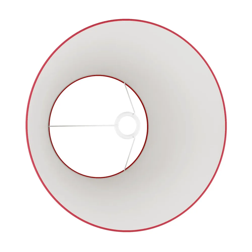 Abajur Impero L para candeeiro de mesa ou aplique com casquilho E27 - Fabricado em Itália - Tecido Vermelho