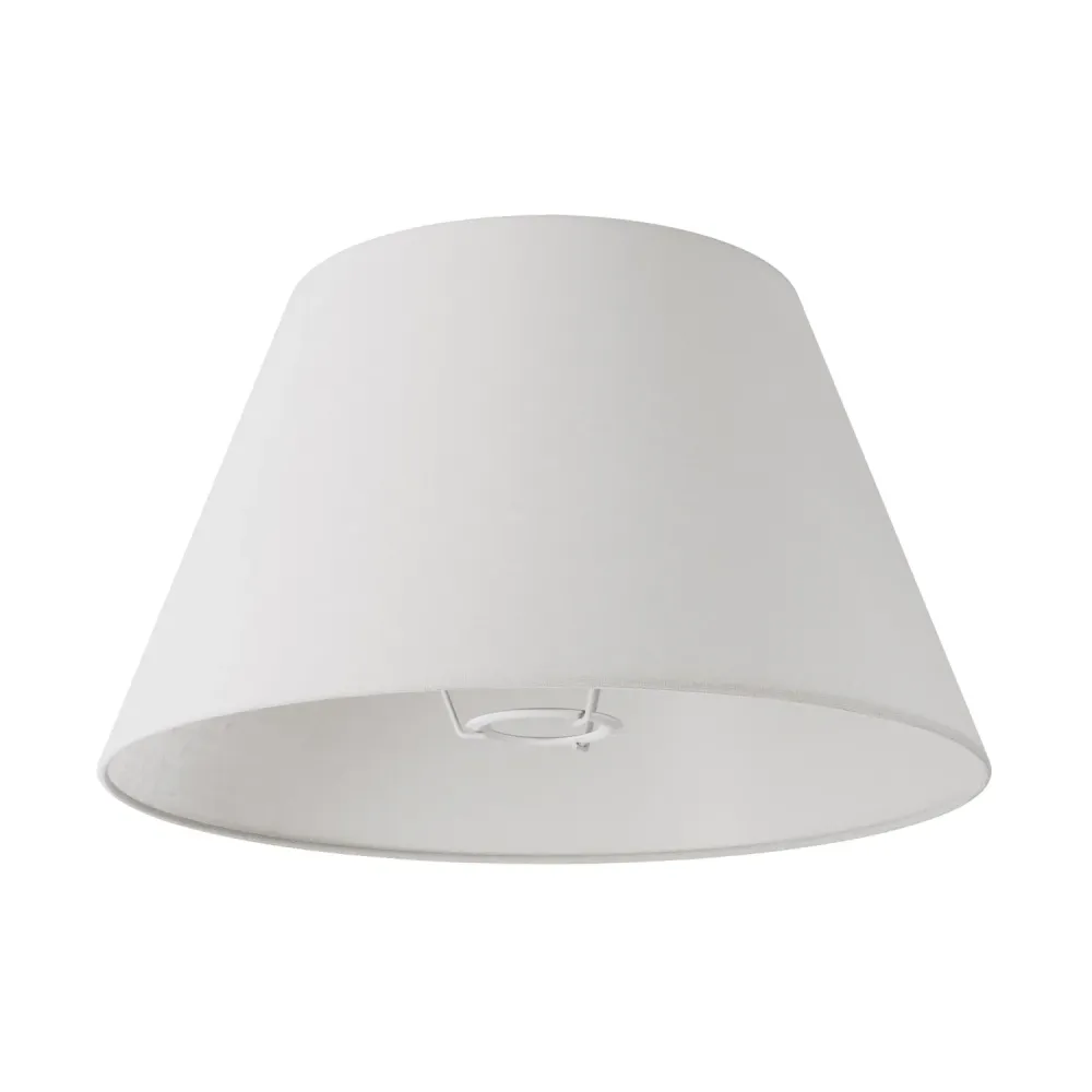 Abajur Impero M em tecido para candeeiro de mesa ou aplique com casquilho E27 - Made Italy - Linho branco brilhante
