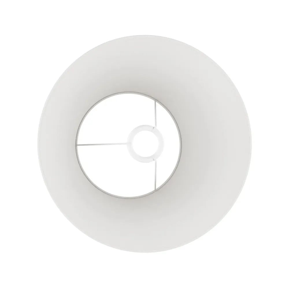 Abajur Impero M em tecido para candeeiro de mesa ou aplique com casquilho E27 - Made Italy - Linho branco brilhante