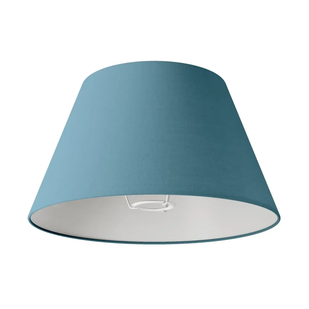 Abajur Impero M em tecido para lâmpada de mesa ou aplique com casquilho E27 - Made Italy - Tecido azul severo