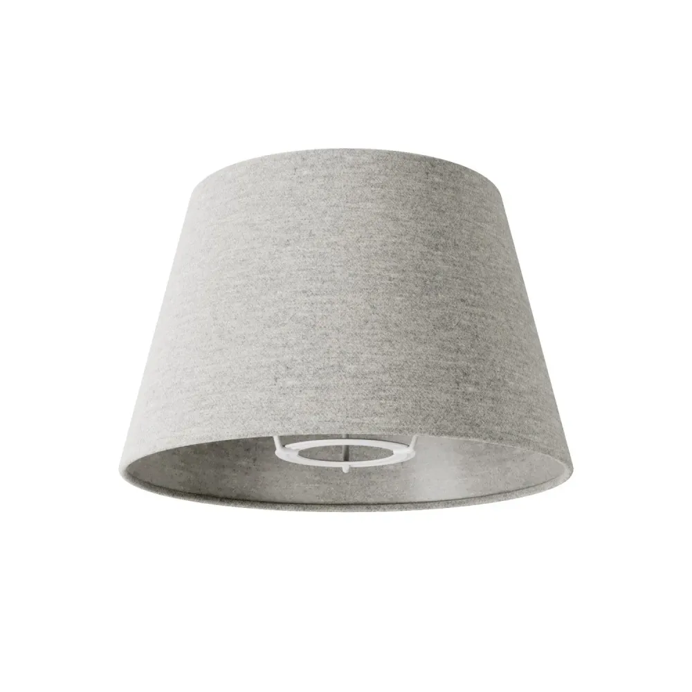 Abajur Império S com casquilho E27 para candeeiro de mesa ou aplique - Made Italy - Lã Cinzento Claro