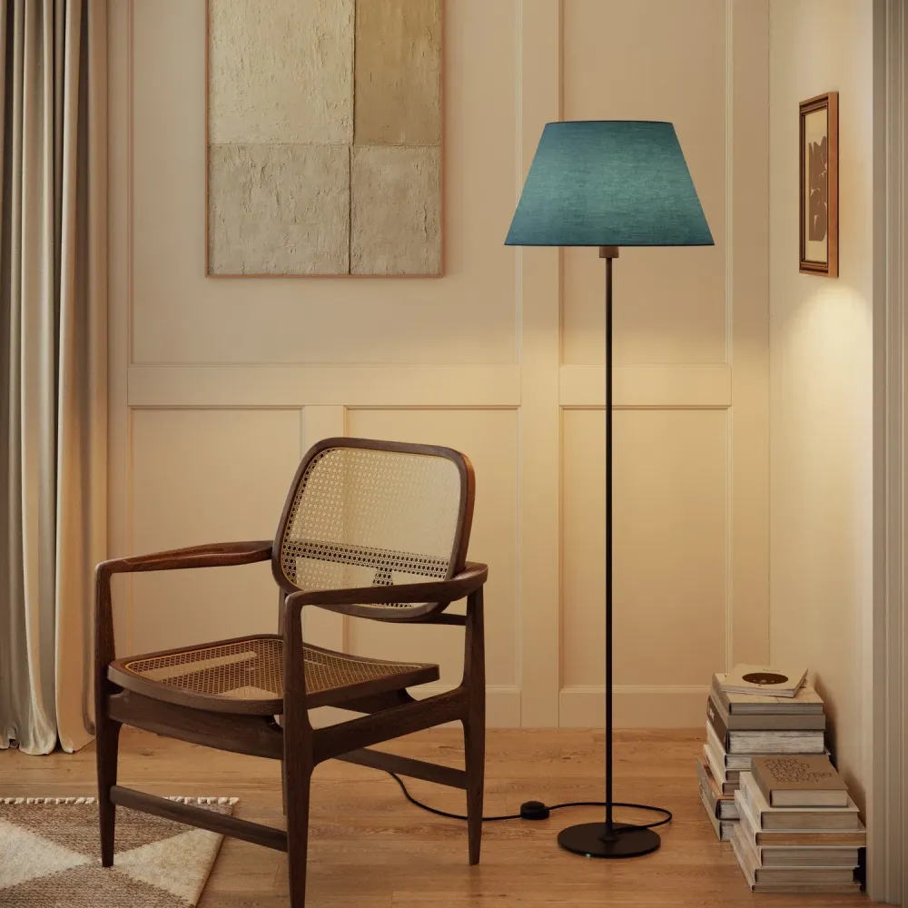 Abajur Império L para candeeiro de mesa ou aplique com encaixe E27 - Made Italy - Teletta Azul
