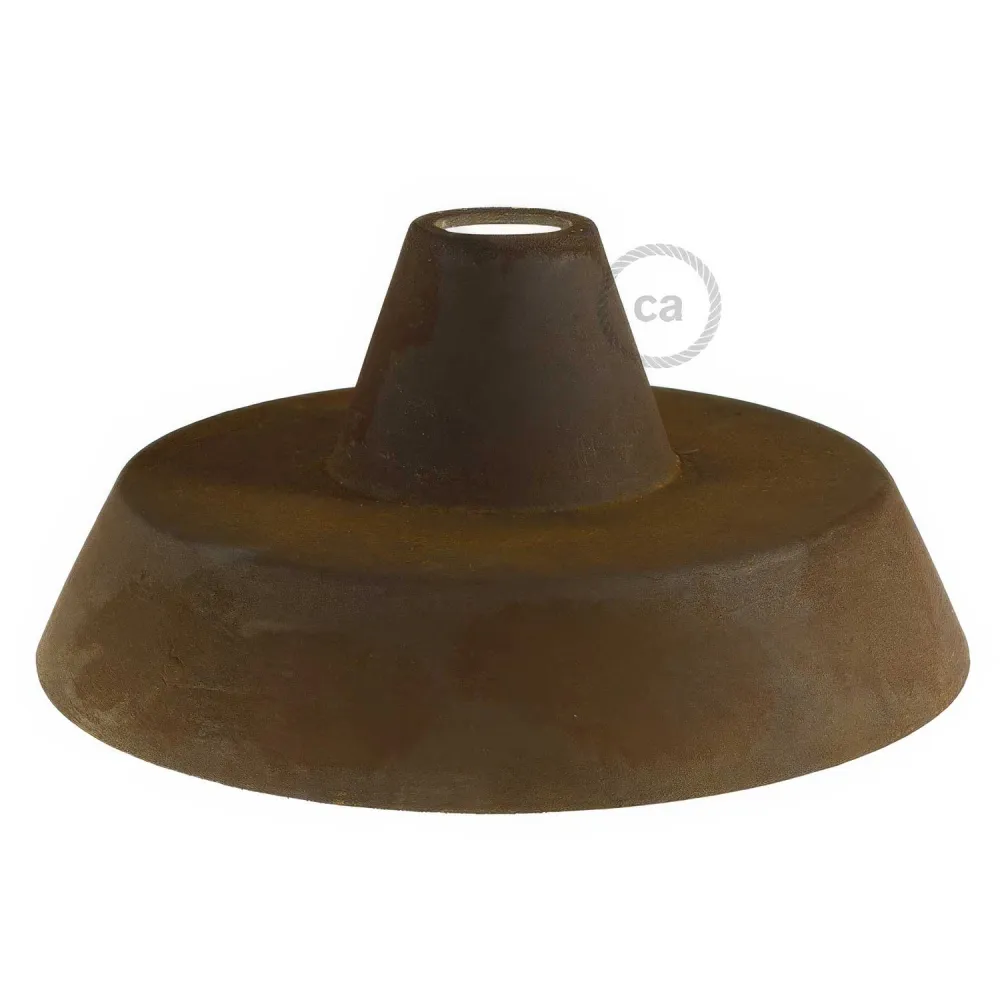 Abajur Industrial em cerâmica para suspensão - Made Italy - Efeito corten