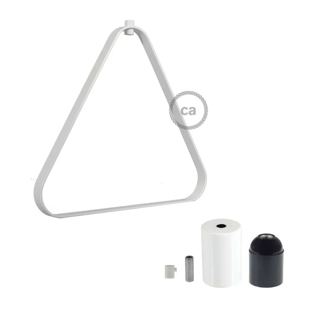 Abajur em metal Duedì Apex com cobertura de casquilho em metal e casquilho E27 - Branco