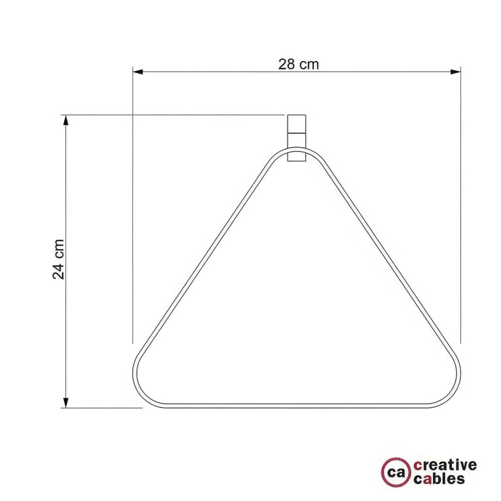 Abajur em metal Duedì Apex com cobertura de casquilho em metal e casquilho E27 - Branco