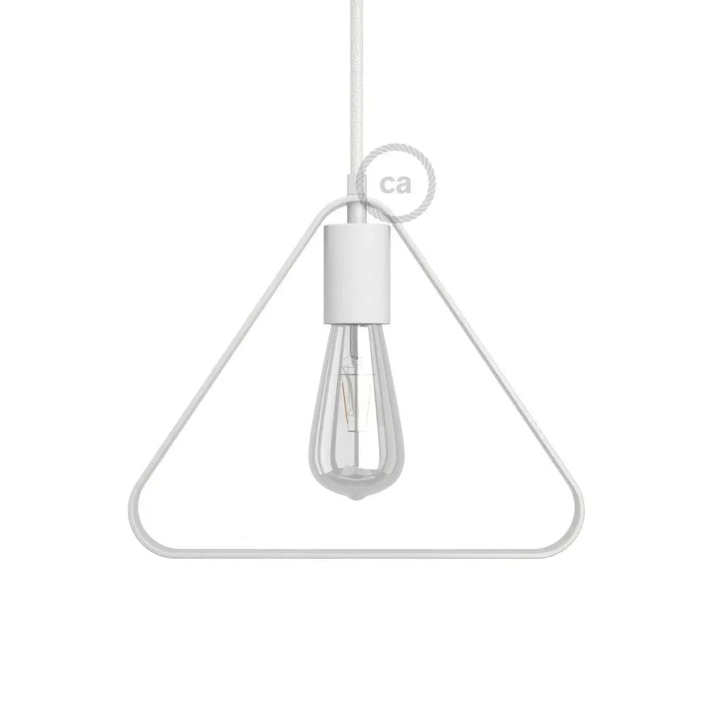 Abajur em metal Duedì Apex com cobertura de casquilho em metal e casquilho E27 - Branco