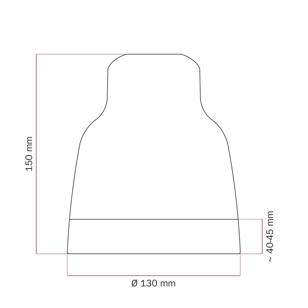 Abajur Vaso bicolor em cerâmica Branco e Castanho, coleção Materia - Made Italy