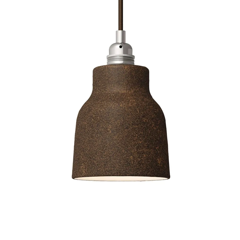 Abajur Vaso em cerâmica, coleção Materia - Made Italy - Efeito corten