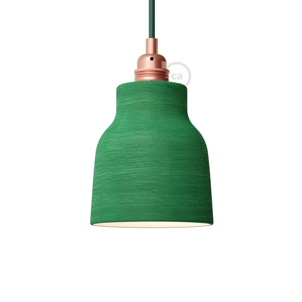 Abajur Vaso em cerâmica, coleção Materia - Made Italy - Evergreen riscado