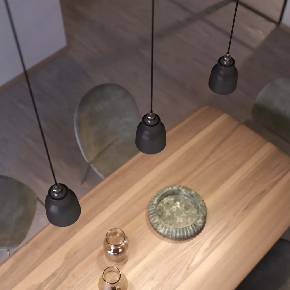 Abajur Vaso em cerâmica, coleção Materia - Made Italy - Lavagna