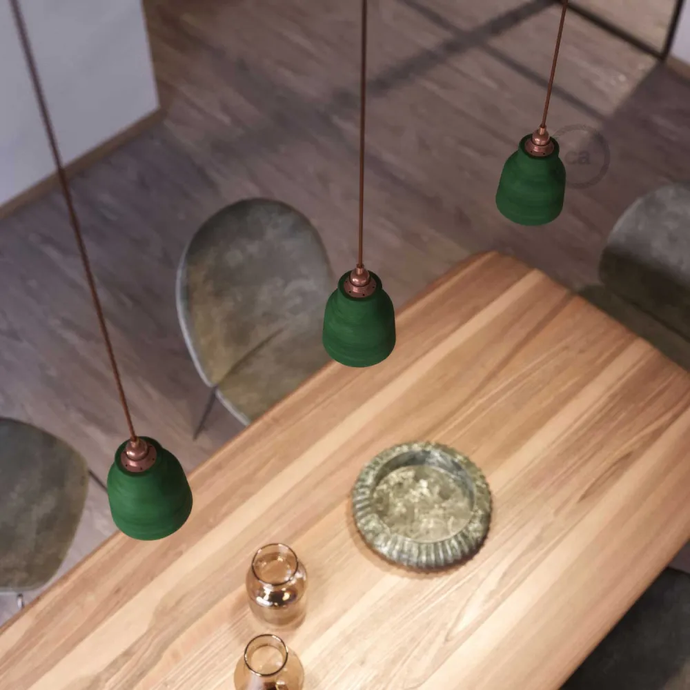 Abajur Vaso em cerâmica, coleção Materia - Made Italy - Evergreen riscado