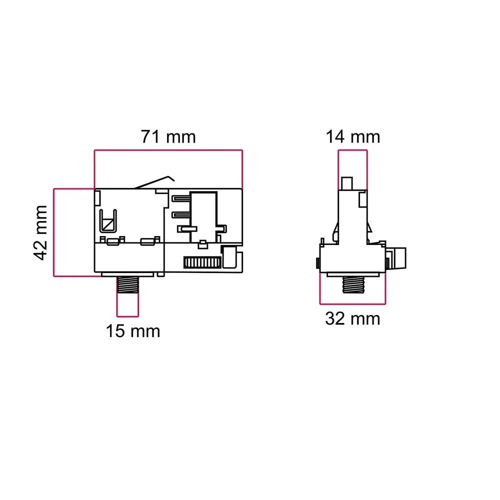 Adaptador Powergear Branco para calha trifásica - para extensão ou articulação