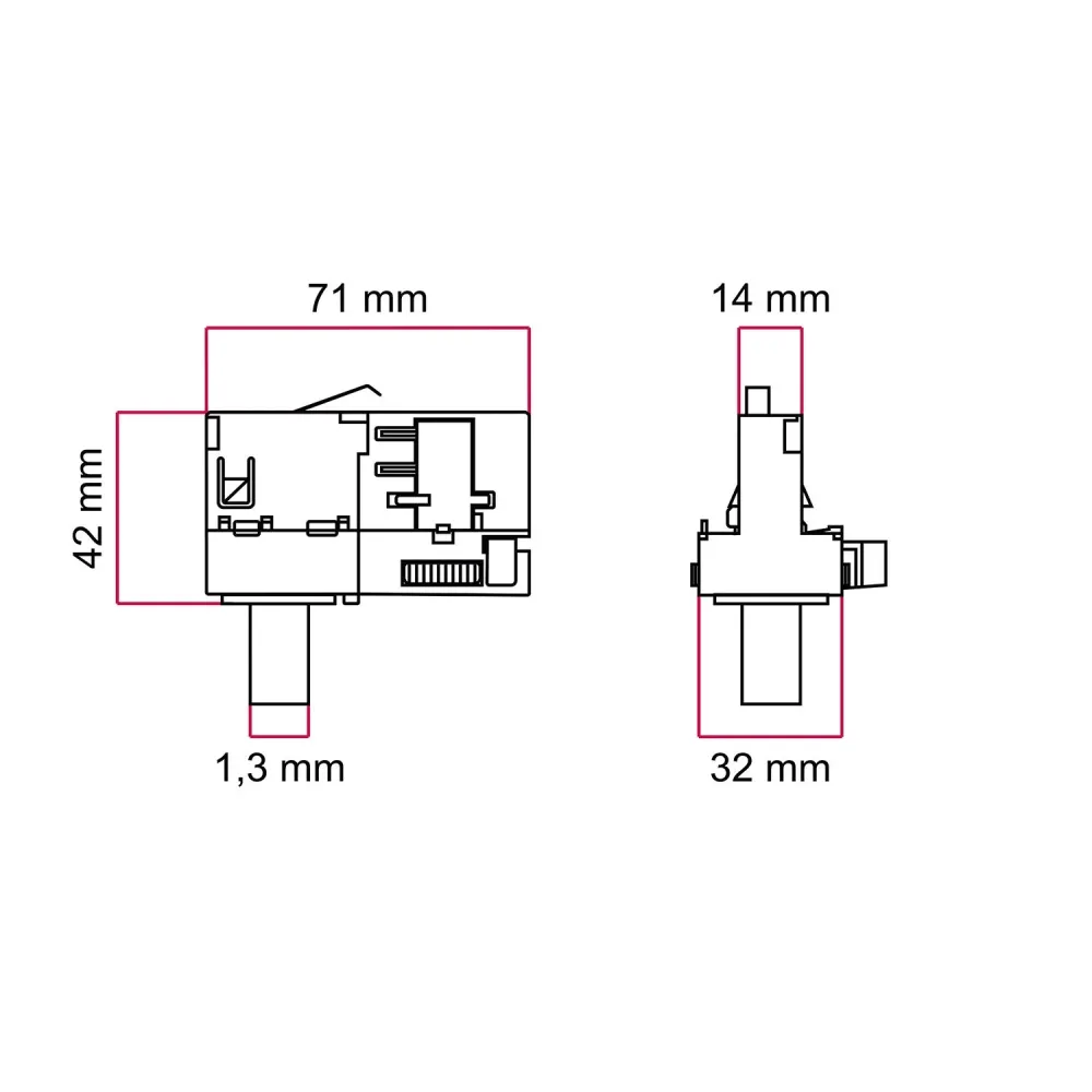 Adaptador Powergear Branco para calha trifásica - para suspensão