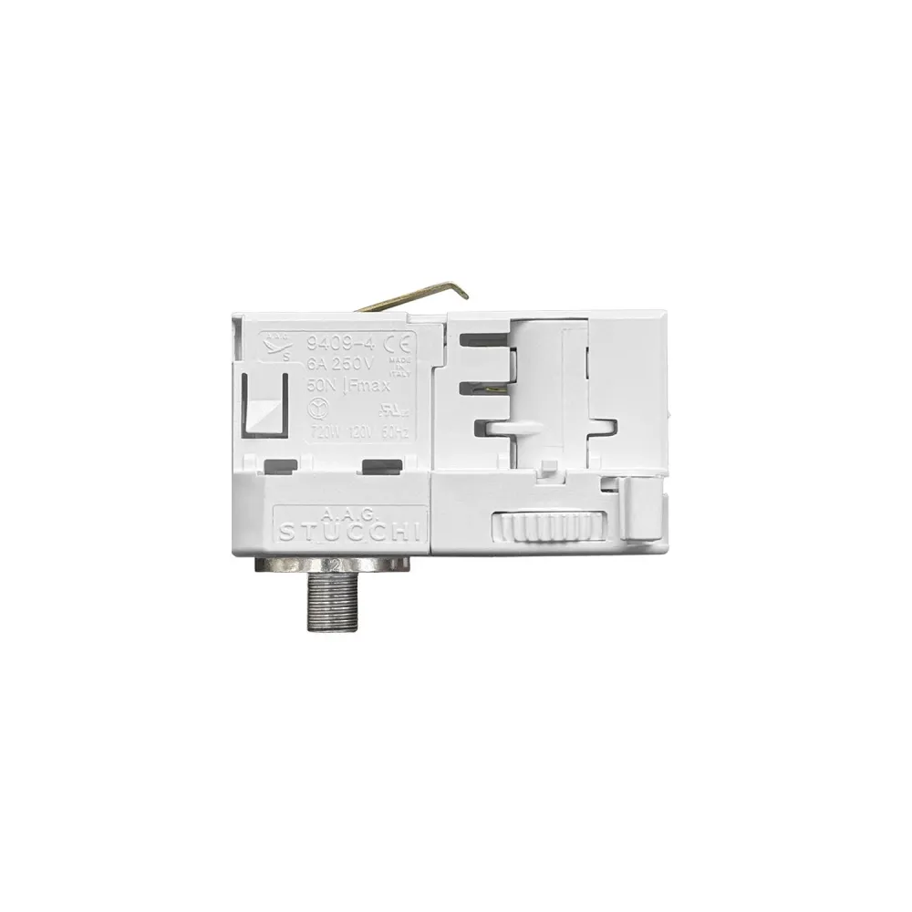 Adaptador Stucchi Branco para calha trifásica - para extensão ou articulação