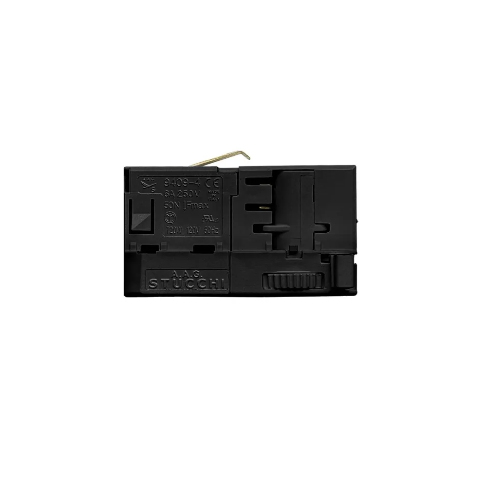 Adaptador Stucchi Preto para calha trifásica - para suspensão
