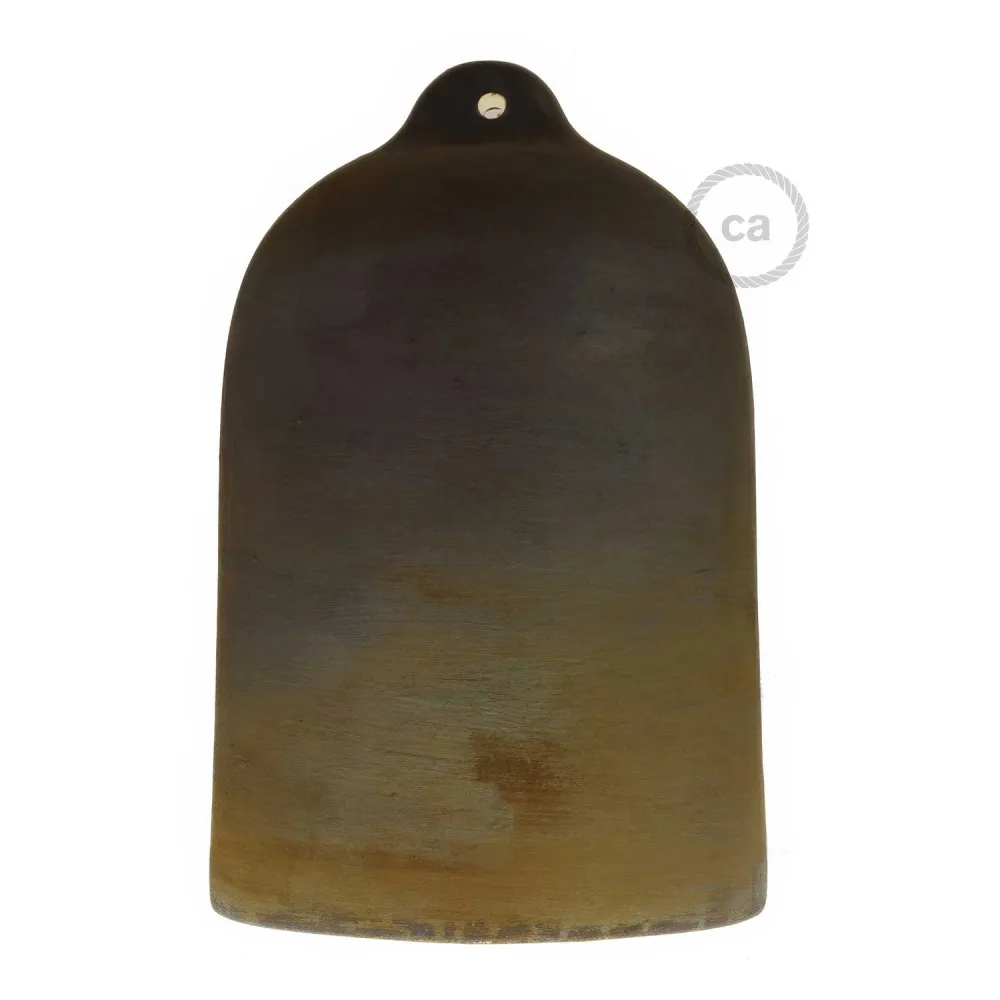 Campana, abajur XL em cerâmica para suspensão - Made Italy - Efeito corten