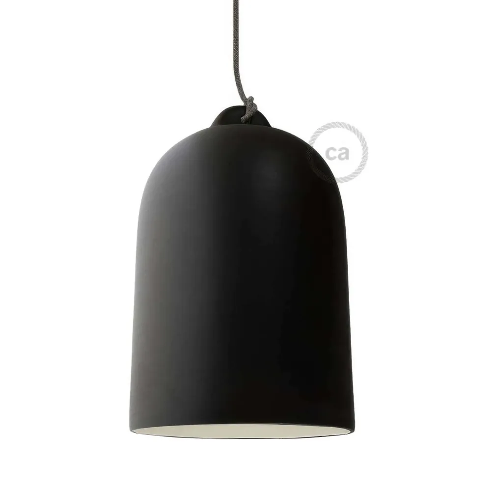 Campana, abajur XL em cerâmica para suspensão - Made Italy - Lousa