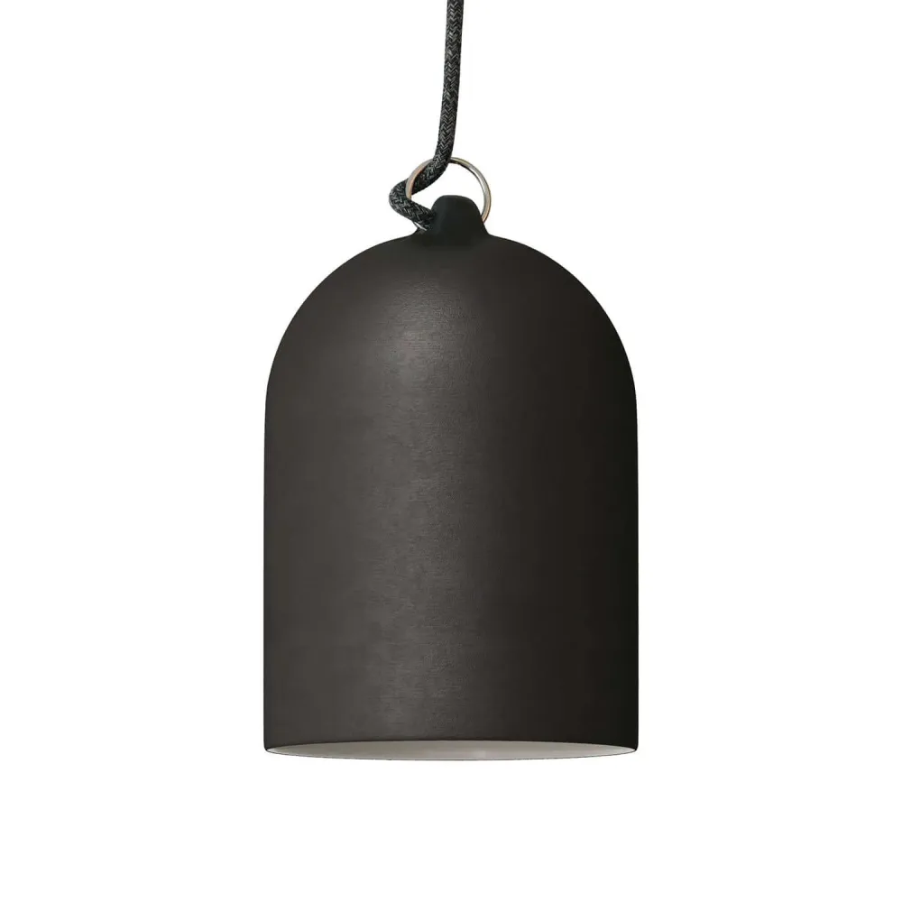 Campana Mini, abajur XS em cerâmica para suspensão - Made Italy - Ardósia