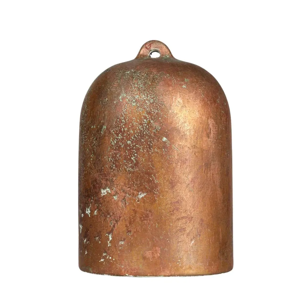 Campana Mini, abajur XS em cerâmica para suspensão - Fabricado em Itália - Efeito verde cobre