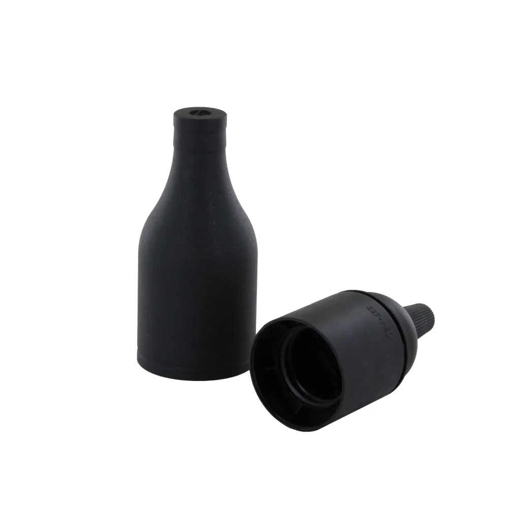 Casquilho de alumínio design clássico - preto