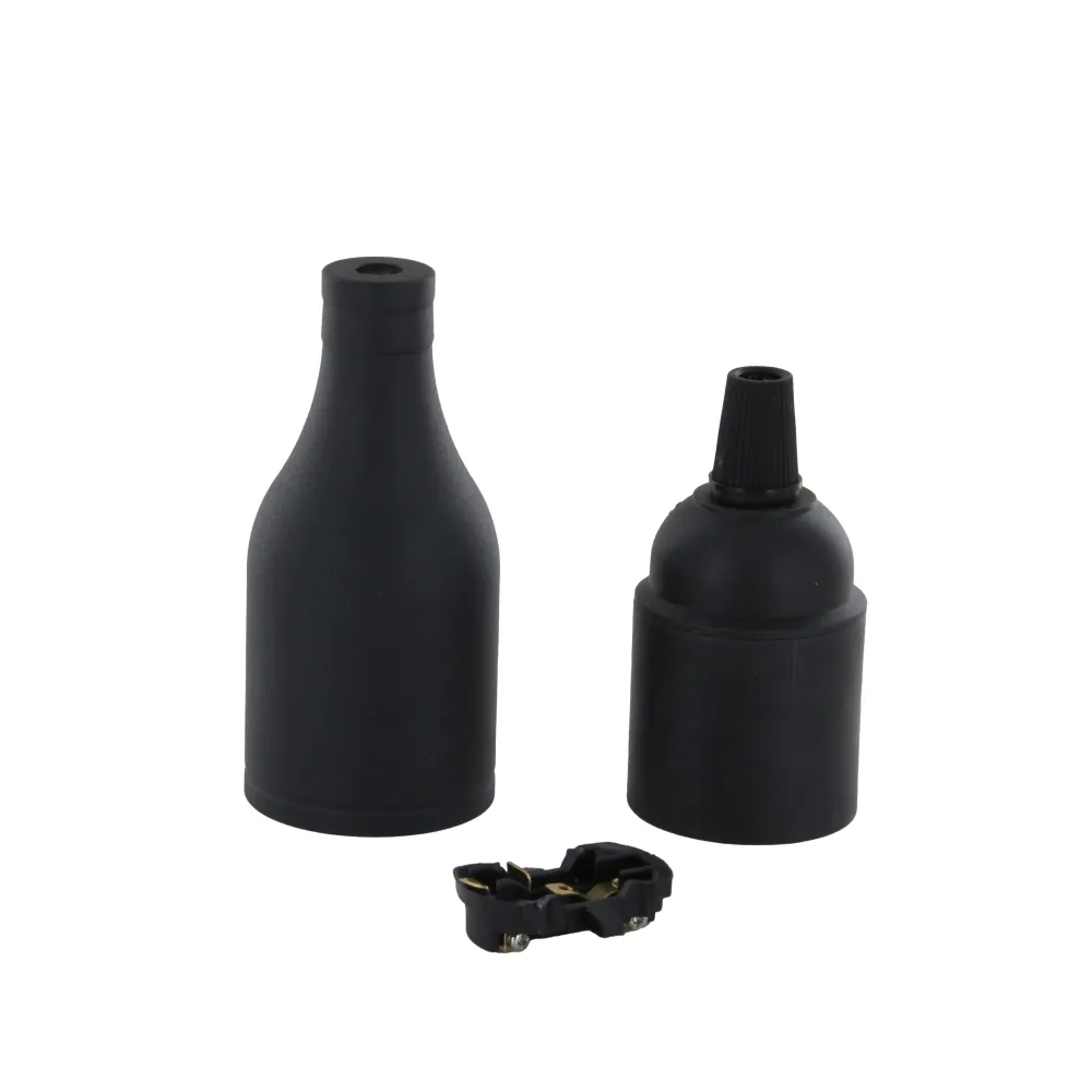 Casquilho de alumínio design clássico - preto