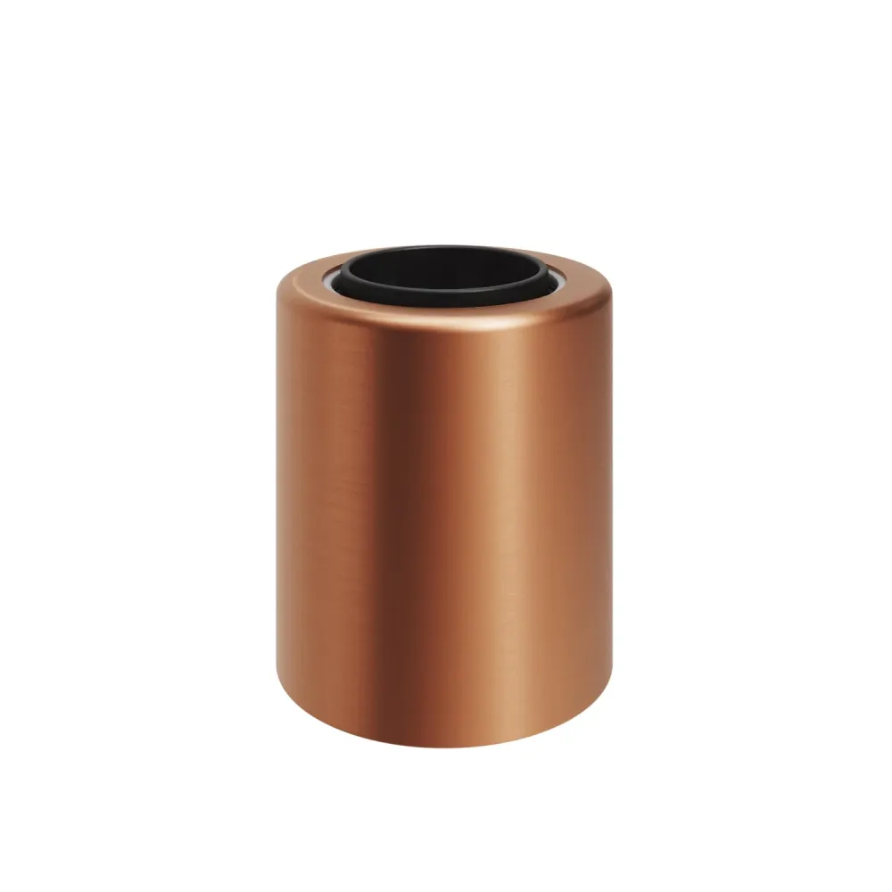 Casquilho E27 em metal para parede ou teto - Cobre acetinado