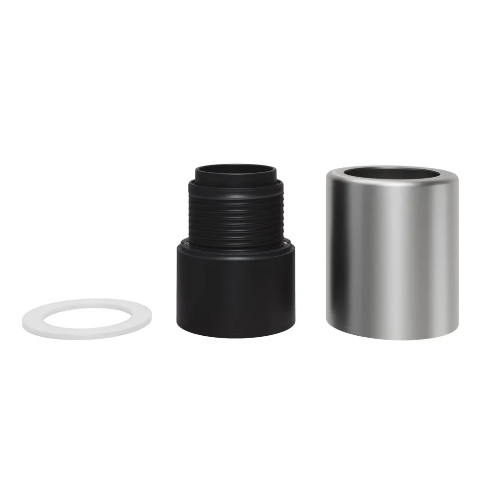 Casquilho E27 em metal de parede ou teto - Titânio acetinado
