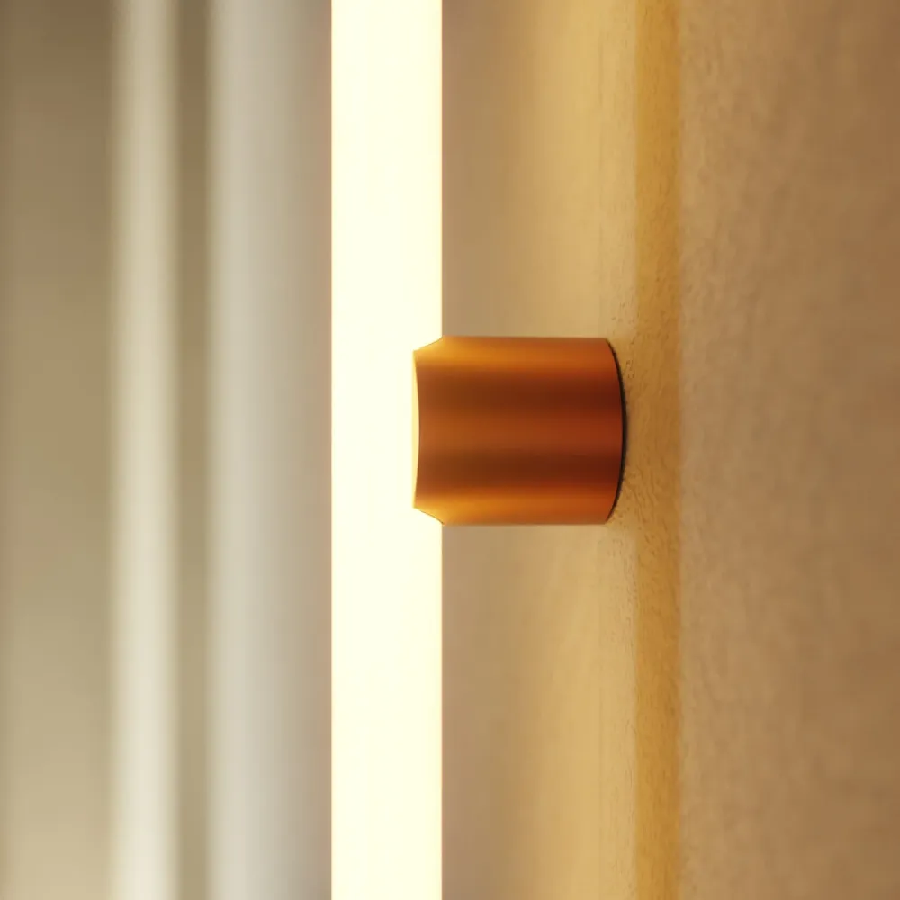 Casquilho S14d em metal para parede ou teto - Cobre acetinado