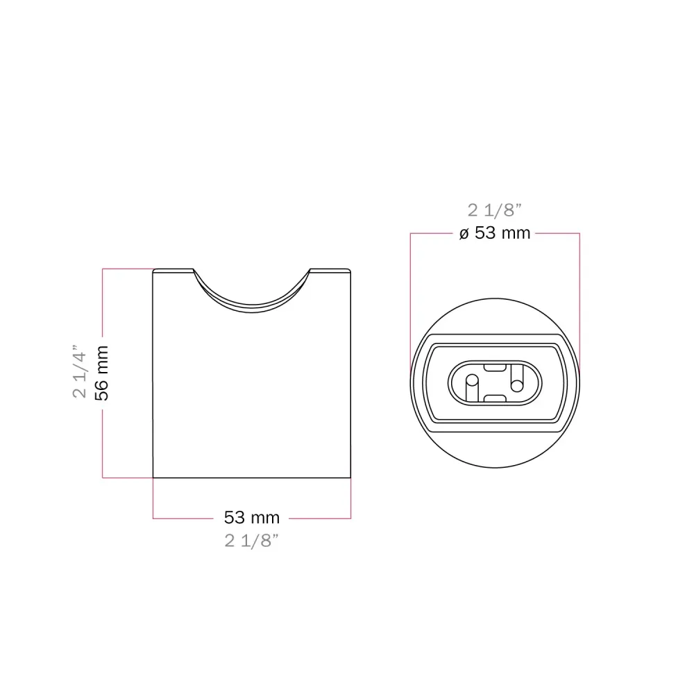 Casquilho S14d em metal para parede ou teto - Cobre acetinado