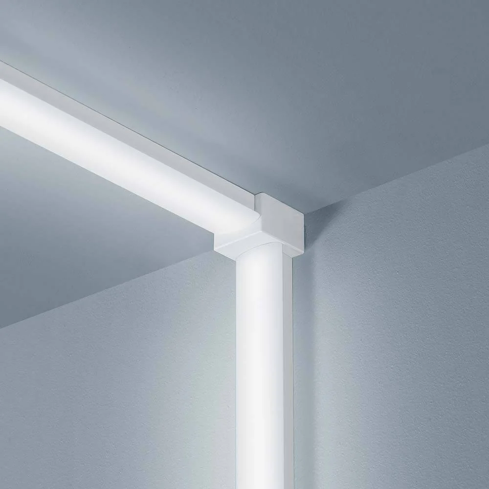 90 ° conector vertical branco