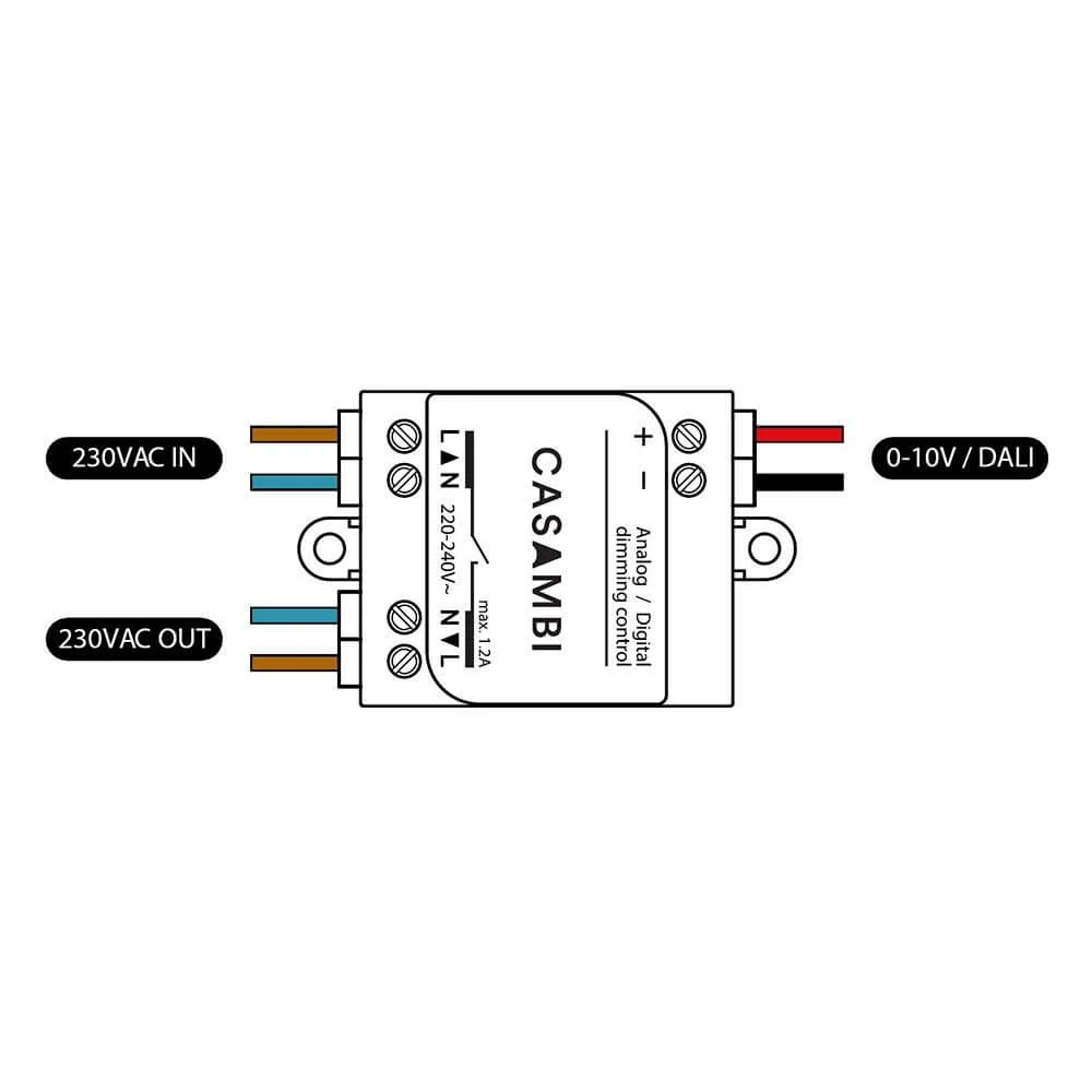 Controlador do módulo ASD Casambi 0-10V e 1-10V GLOW