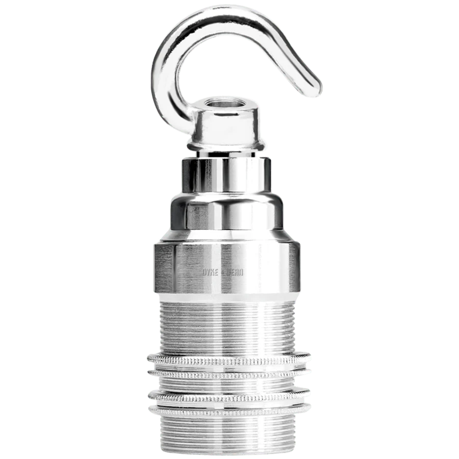 GANCHO DE SUPORTE DE LÂMPADA DE METAL PESADO CROMADO E14 DYKE & DEAN