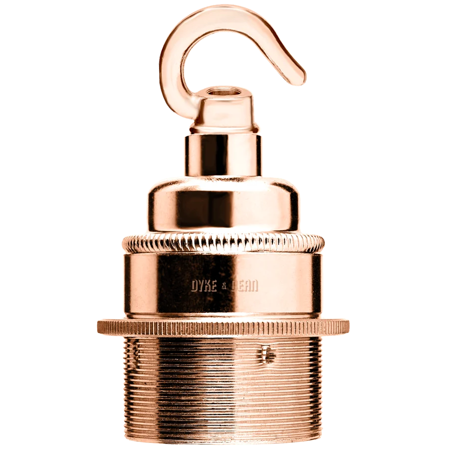 SUPORTE DE LÂMPADA DE METAL E27 ENCANCHADO COBRE DYKE & DEAN