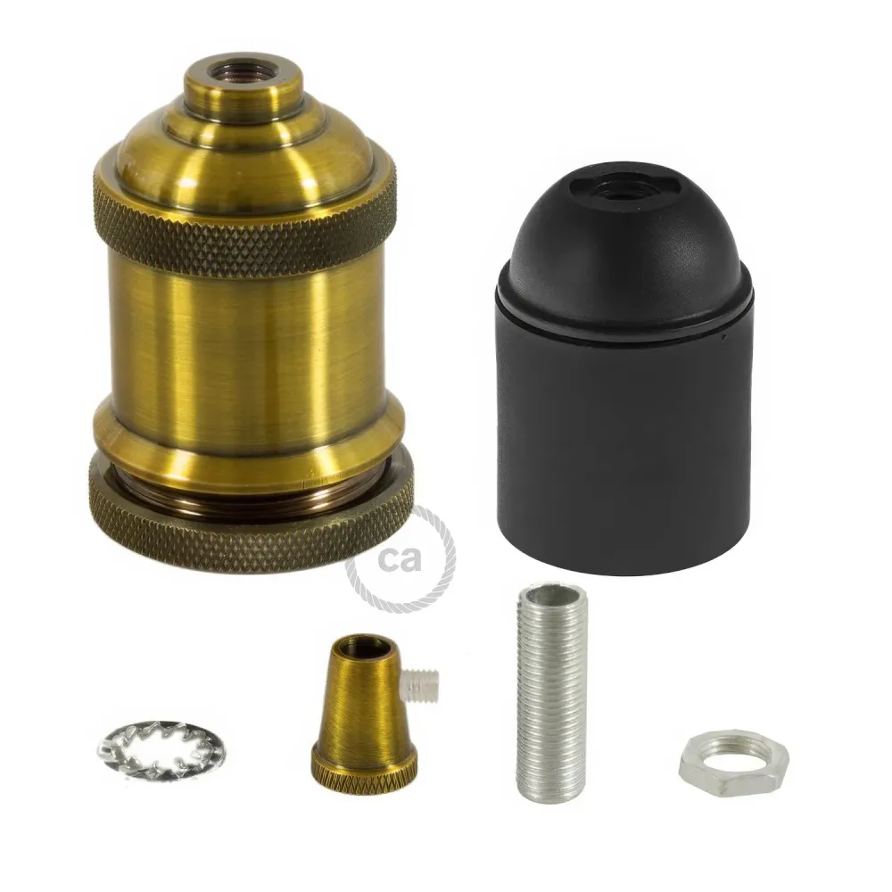 Estilo vintage - kits de soquete E26 de anilha simples - Latão