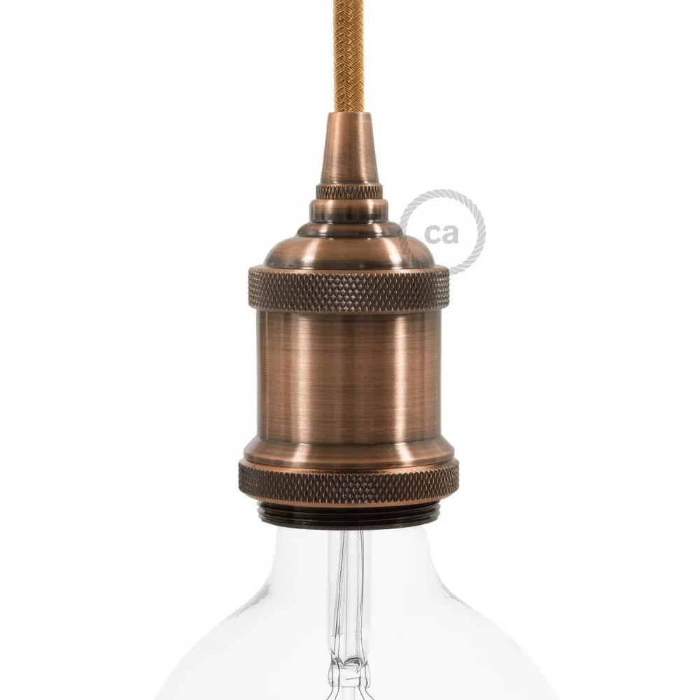 Estilo vintage - kits de soquete de lâmpada E26 de anilha simples - Cobre