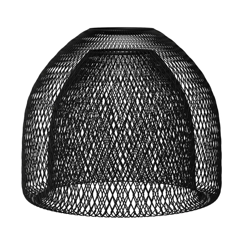 Gaiola abajur GhostBell XL em metal com encaixe E27 - Preto