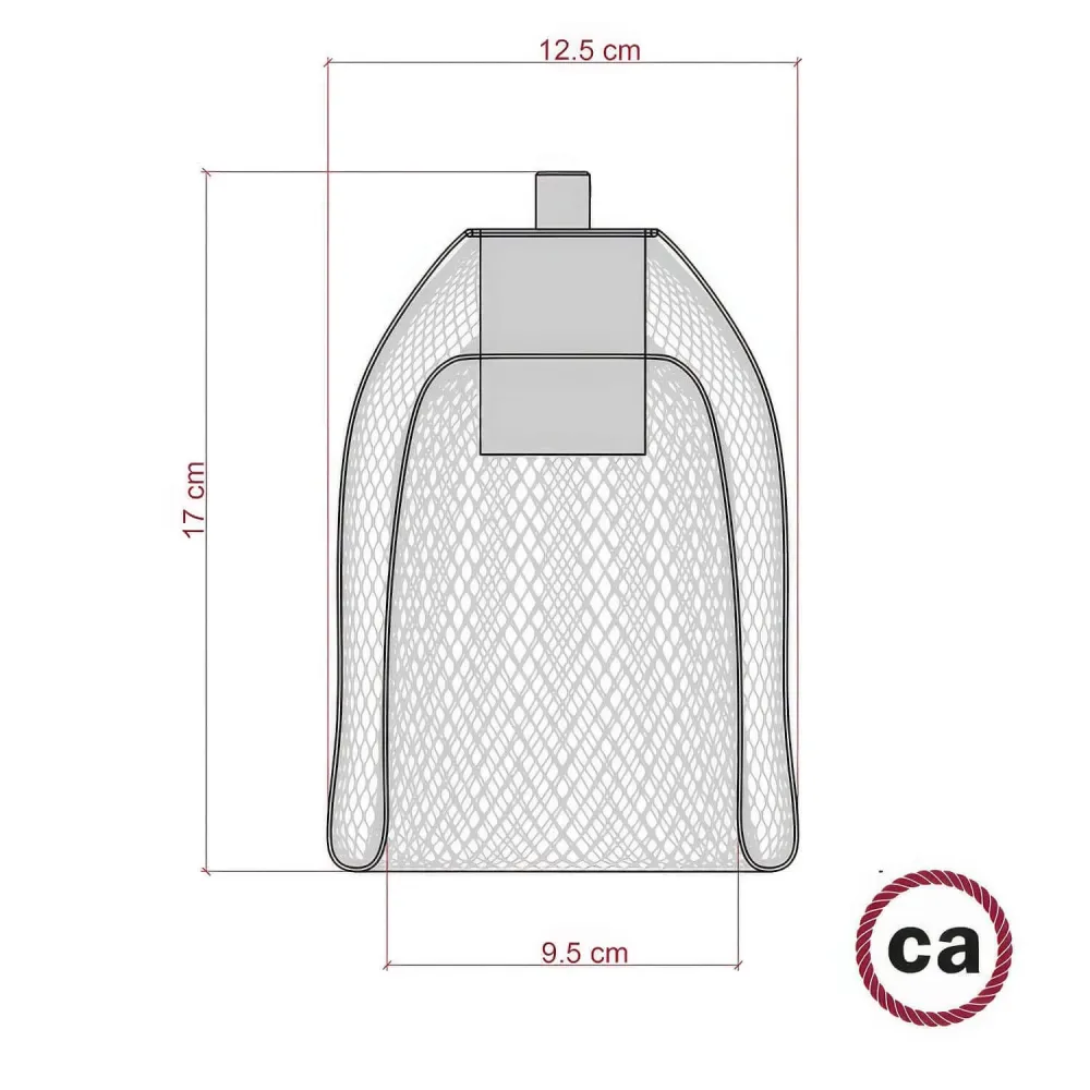 Gaiola abajur GhostBell em metal com kit de casquilho E27 - Branco